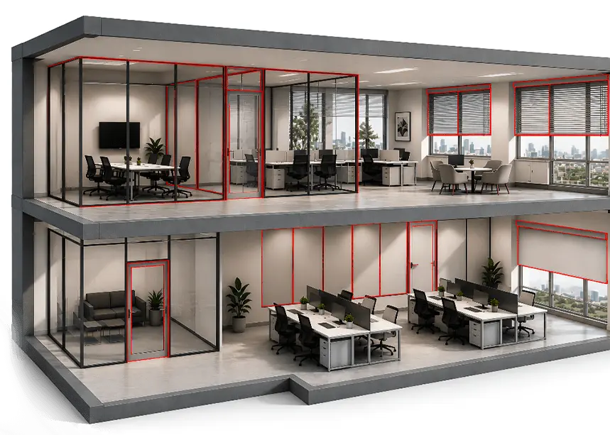 Modular Interior Office Setup